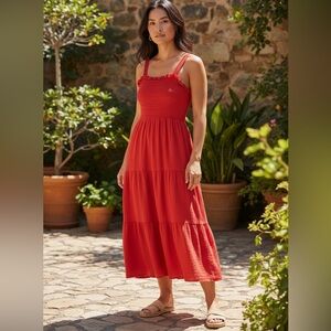 C&C California Red Orange Dress